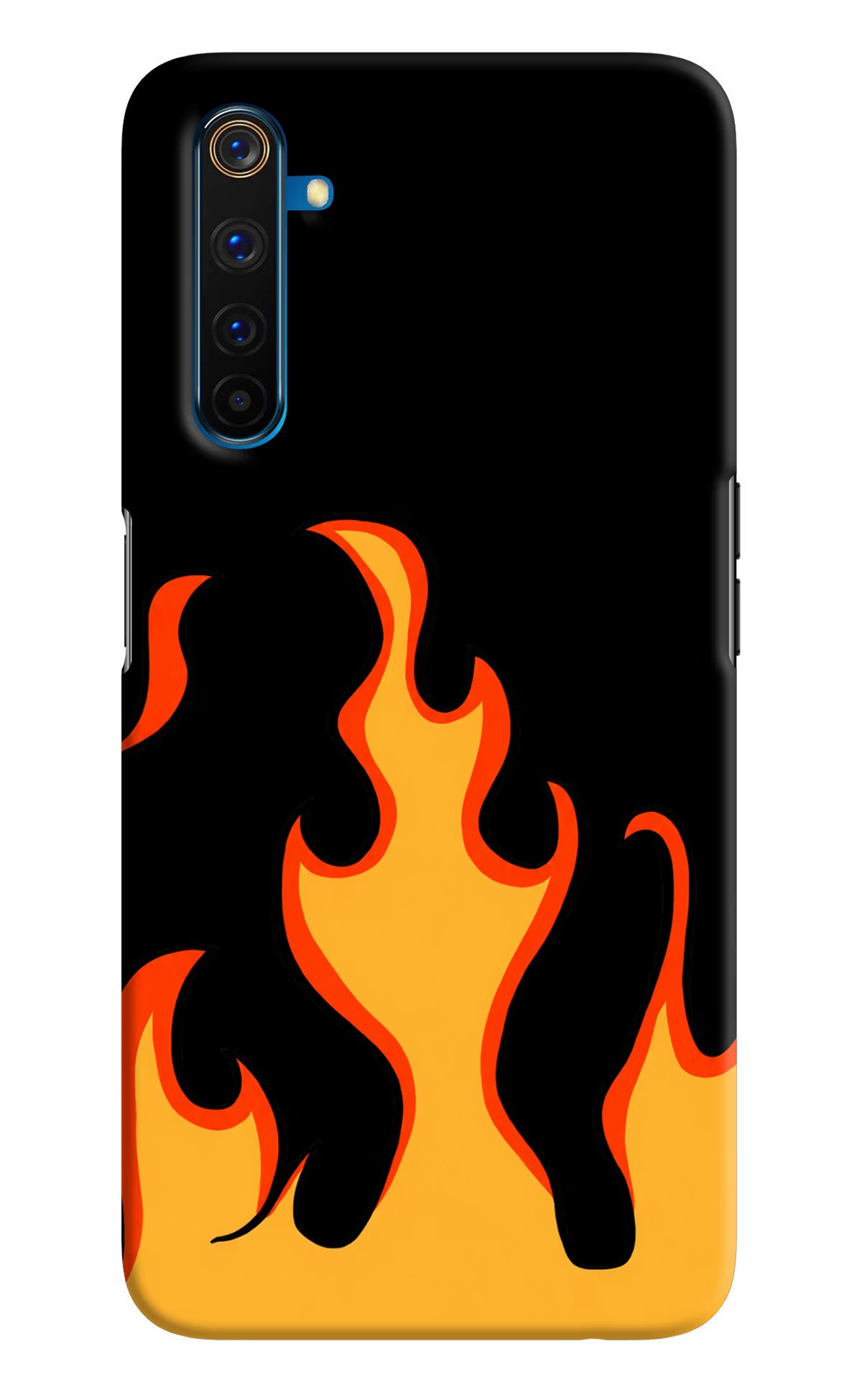 Fired Up – Black Realme 6 Pro Hard Case Back Cover by Casekaro