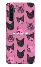 Pink Cats Realme 6 Pro Hard Case Back Cover by Casekaro