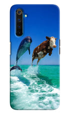 Dolphin vs Cow Realme 6 Pro Hard Case Back Cover by Casekaro