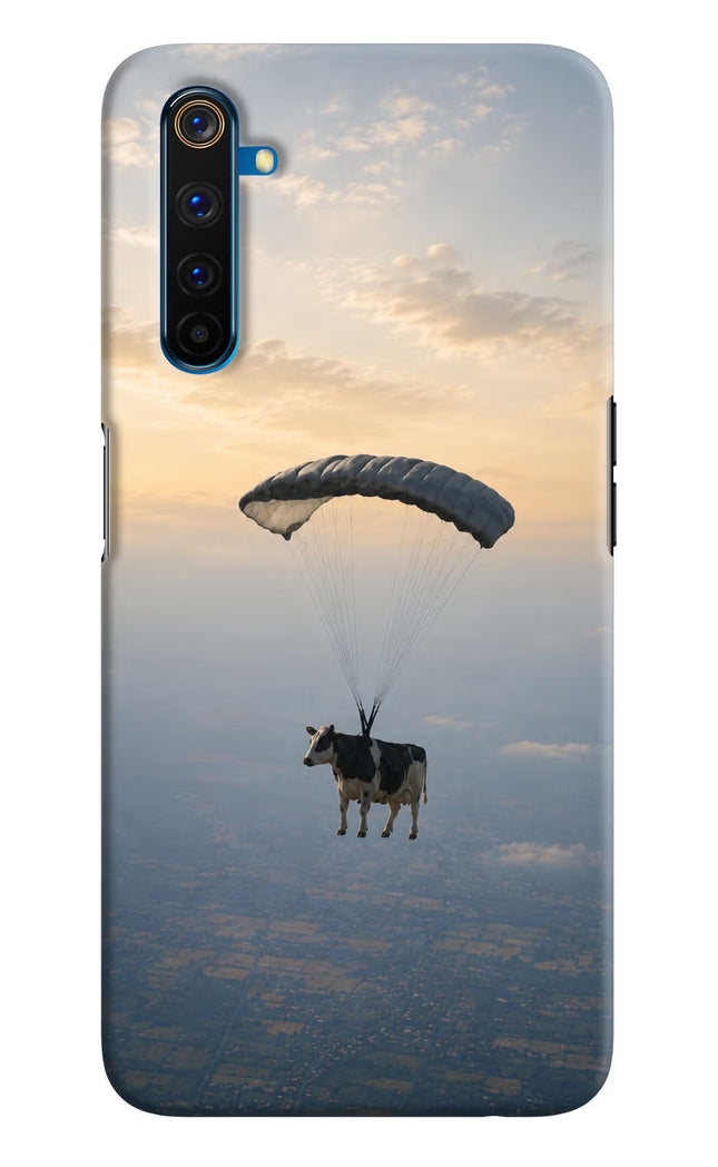 Skydiving Cow Realme 6 Pro Hard Case Back Cover by Casekaro