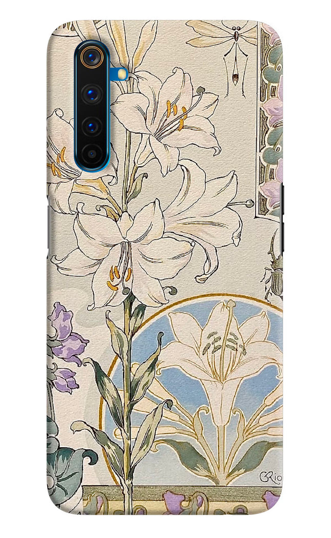 White Lily Realme 6 Pro Hard Case Back Cover by Casekaro