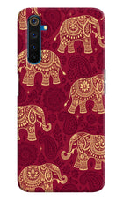 Maroon Elephant Realme 6 Pro Hard Case Back Cover by Casekaro