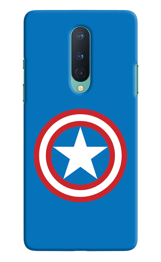 Captain America Logo Oneplus 8 Hard Case Back Cover by Casekaro