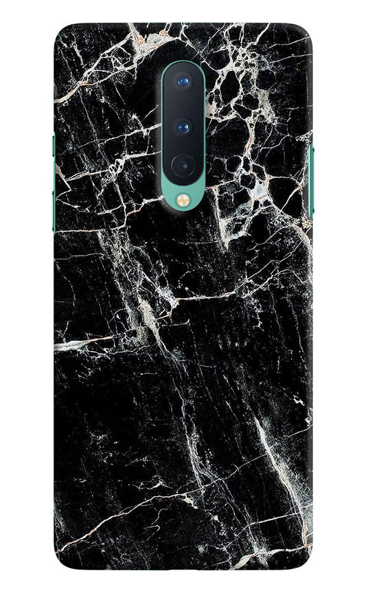 Black Marble Texture Oneplus 8 Hard Case Back Cover by Casekaro