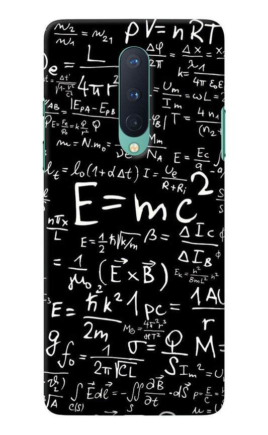 Physics Albert Einstein Formula Oneplus 8 Back Cover