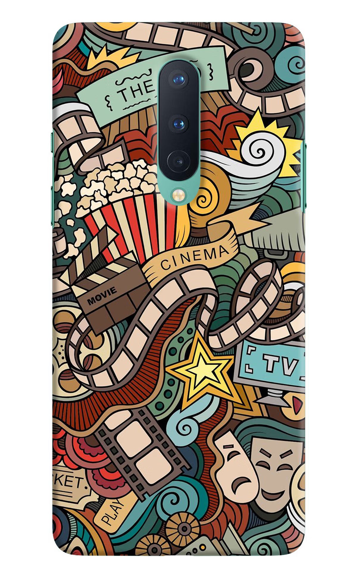 Cinema Abstract Oneplus 8 Hard Case Back Cover by Casekaro