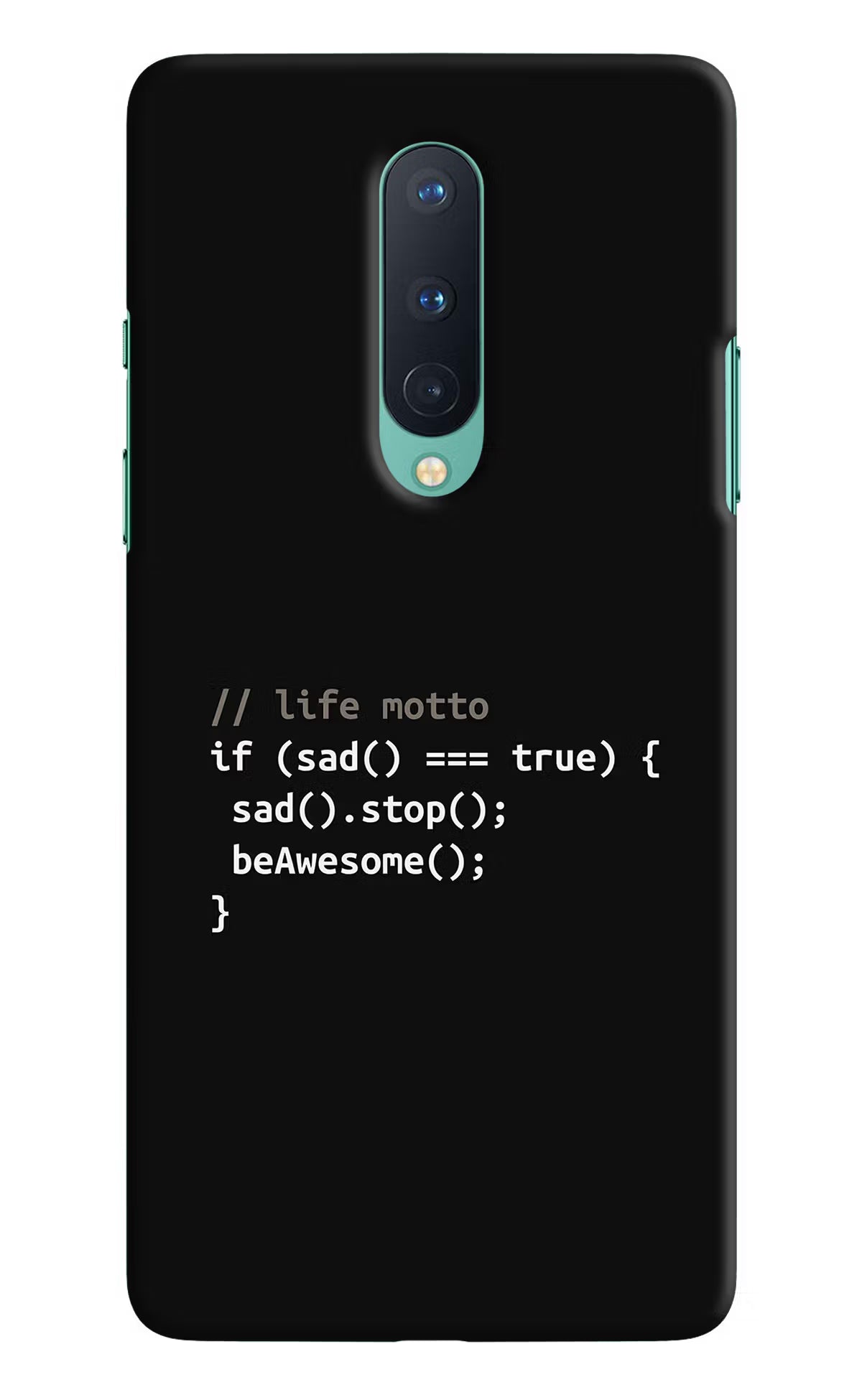 Life Motto Code Oneplus 8 Hard Case Back Cover by Casekaro
