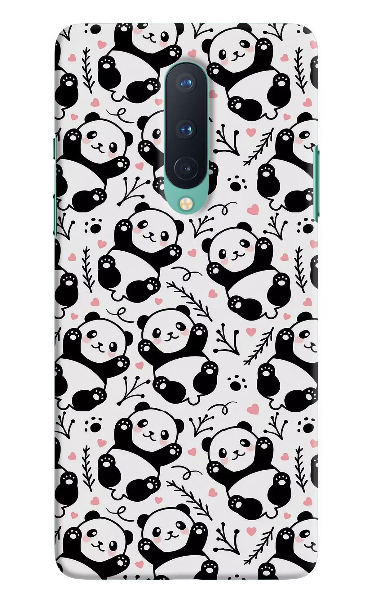 Cute Panda Oneplus 8 Hard Case Back Cover by Casekaro