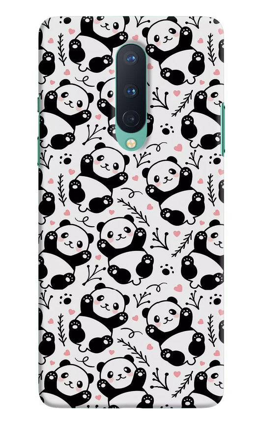Cute Panda Oneplus 8 Hard Case Back Cover by Casekaro