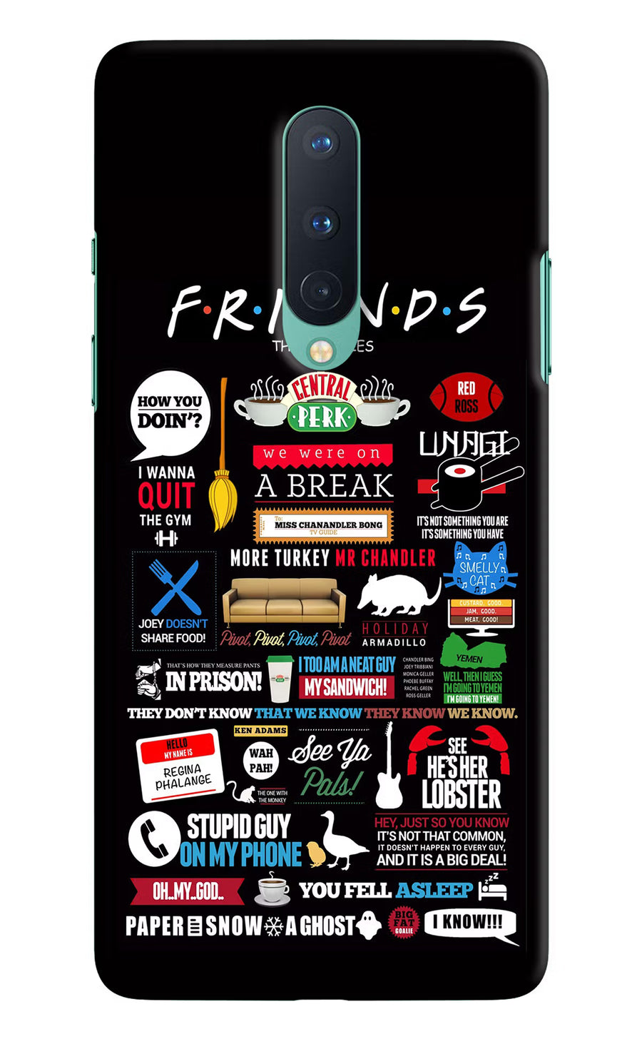 FRIENDS Oneplus 8 Back Cover, Hard case