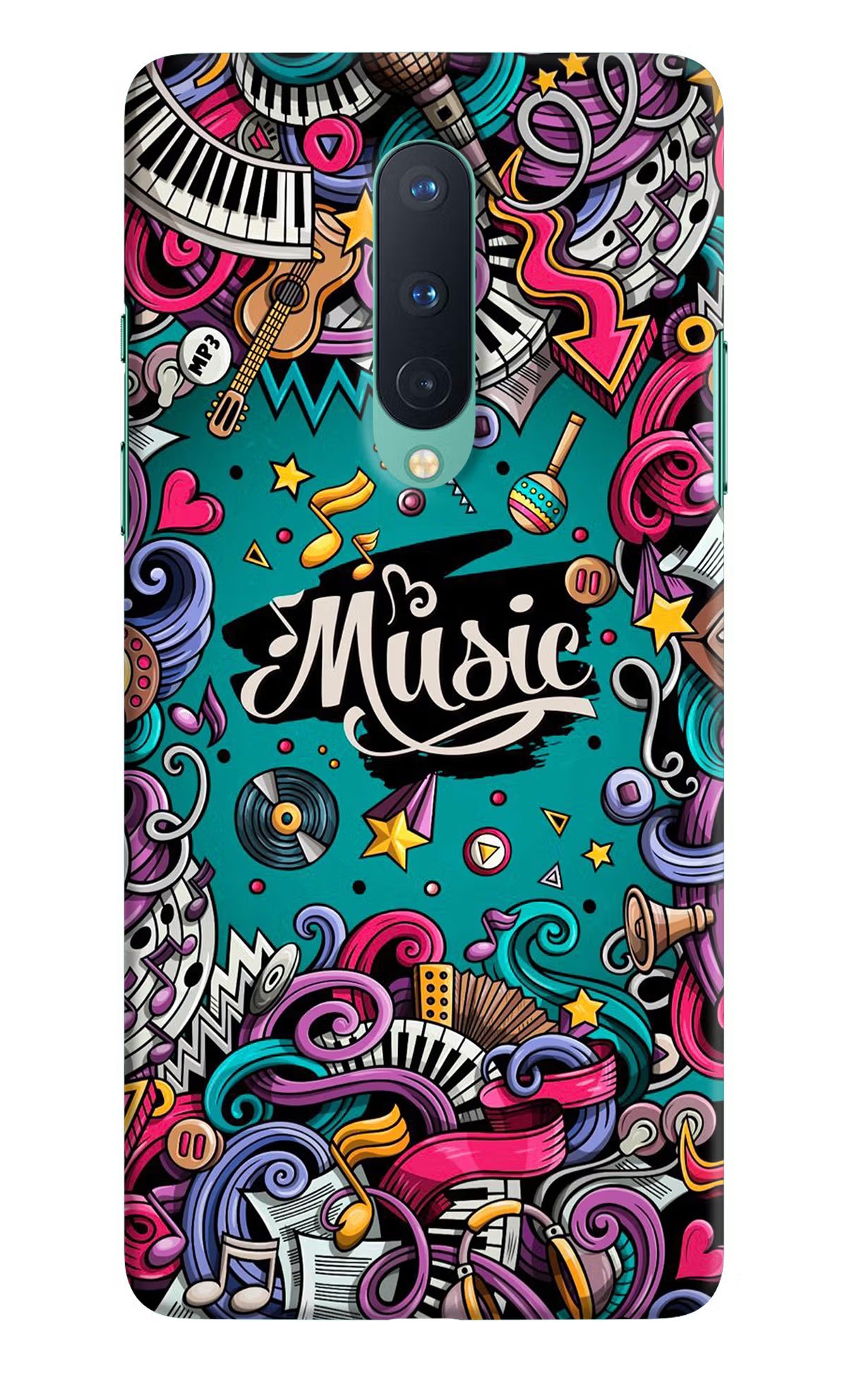 Music Graffiti Oneplus 8 Hard Case Back Cover by Casekaro