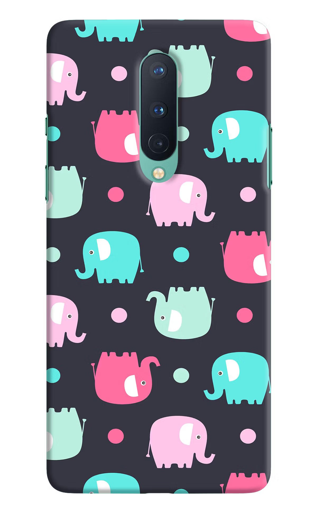 Elephants Oneplus 8 Hard Case Back Cover by Casekaro