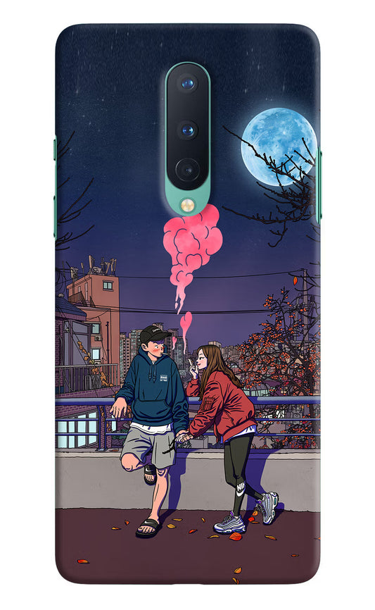 Chilling Couple Oneplus 8 Hard Case Back Cover by Casekaro