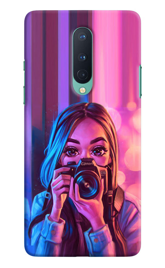 Girl Photographer Oneplus 8 Hard Case Back Cover by Casekaro