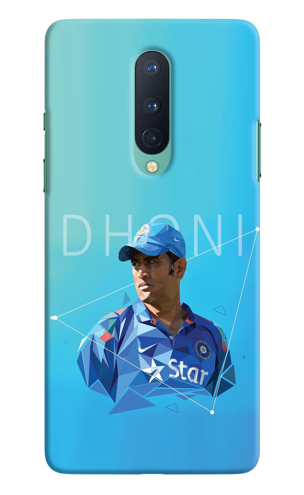 Dhoni Artwork Oneplus 8 Hard Case Back Cover by Casekaro