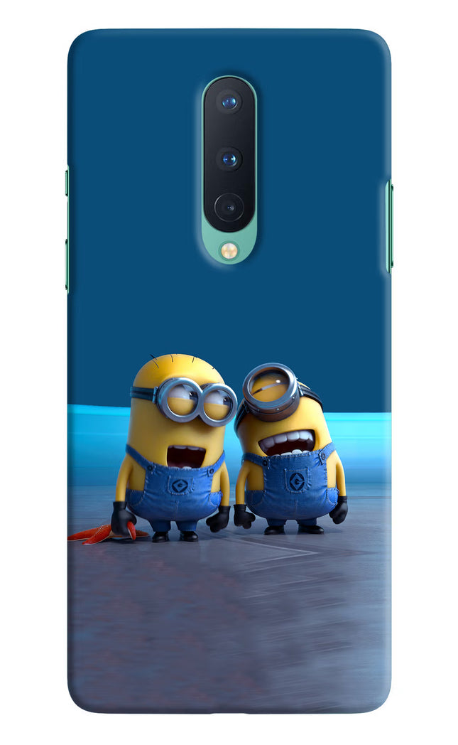 Minion Laughing Oneplus 8 Hard Case Back Cover by Casekaro