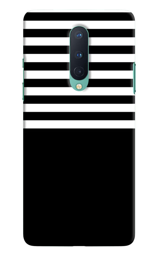 Black and White Print Oneplus 8 Hard Case Back Cover by Casekaro