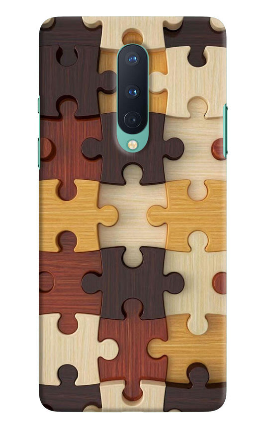 Wooden Puzzle Oneplus 8 Hard Case Back Cover by Casekaro