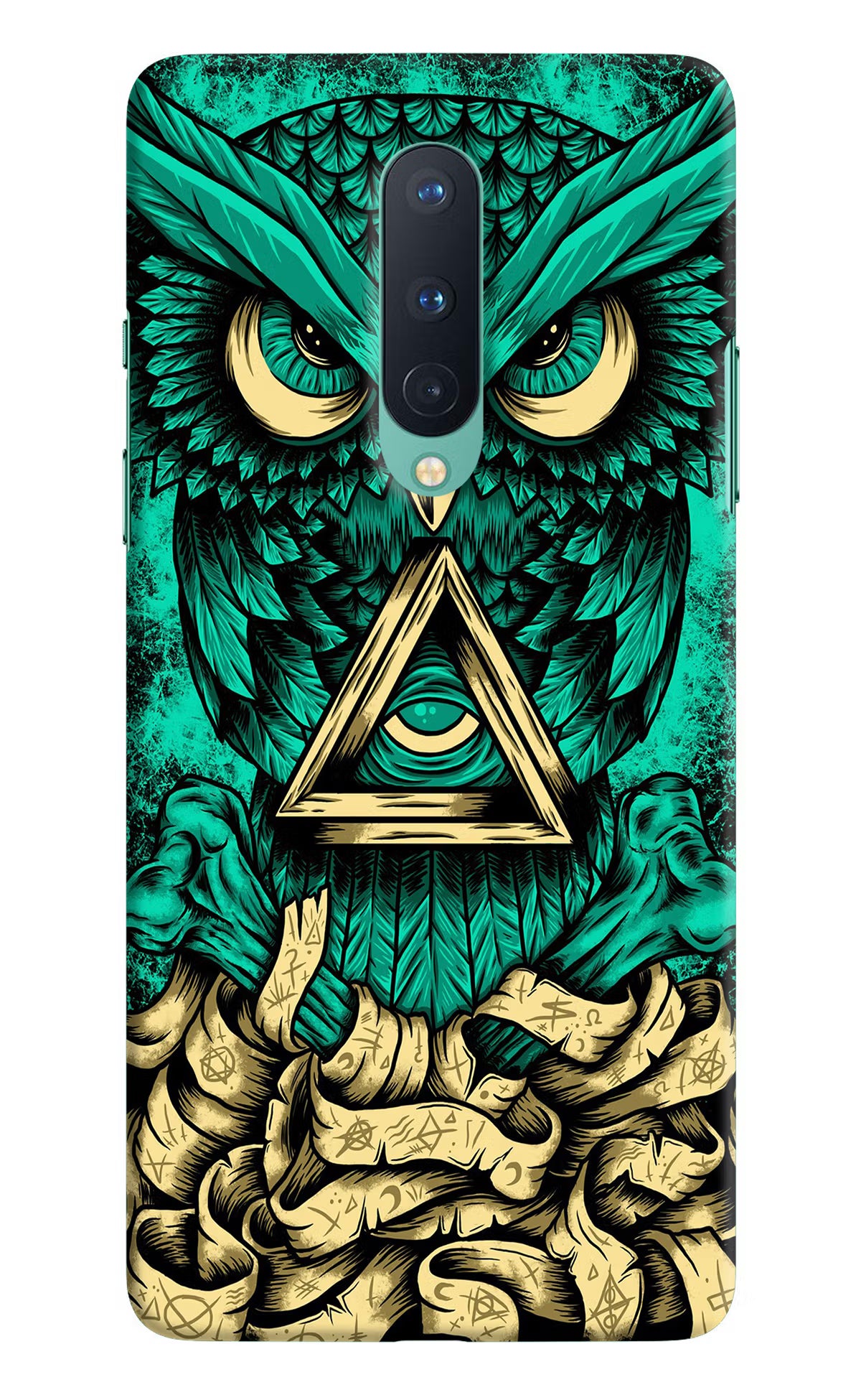 Green Owl Oneplus 8 Hard Case Back Cover by Casekaro