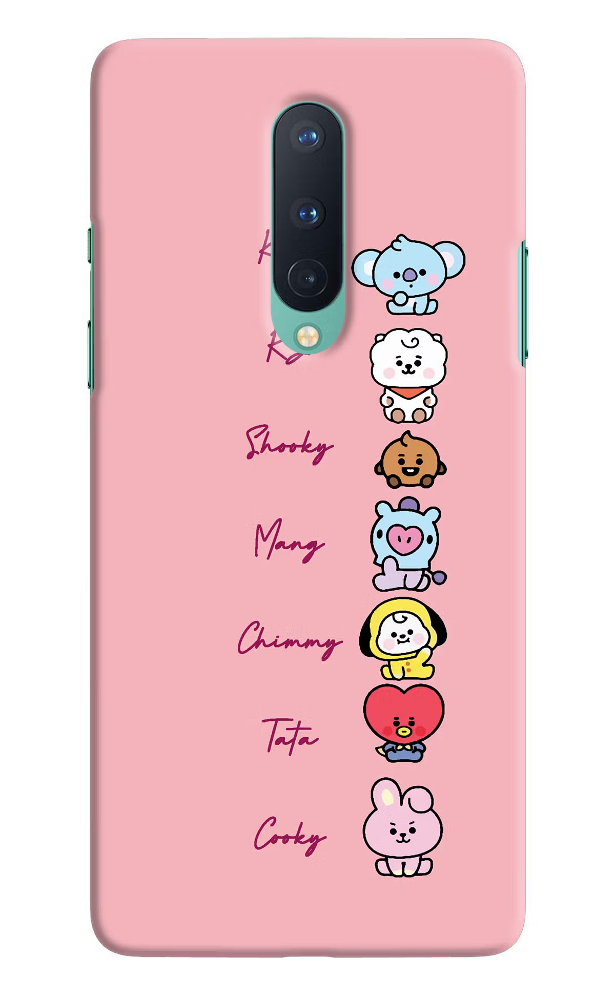BTS names Oneplus 8 Hard Case Back Cover by Casekaro