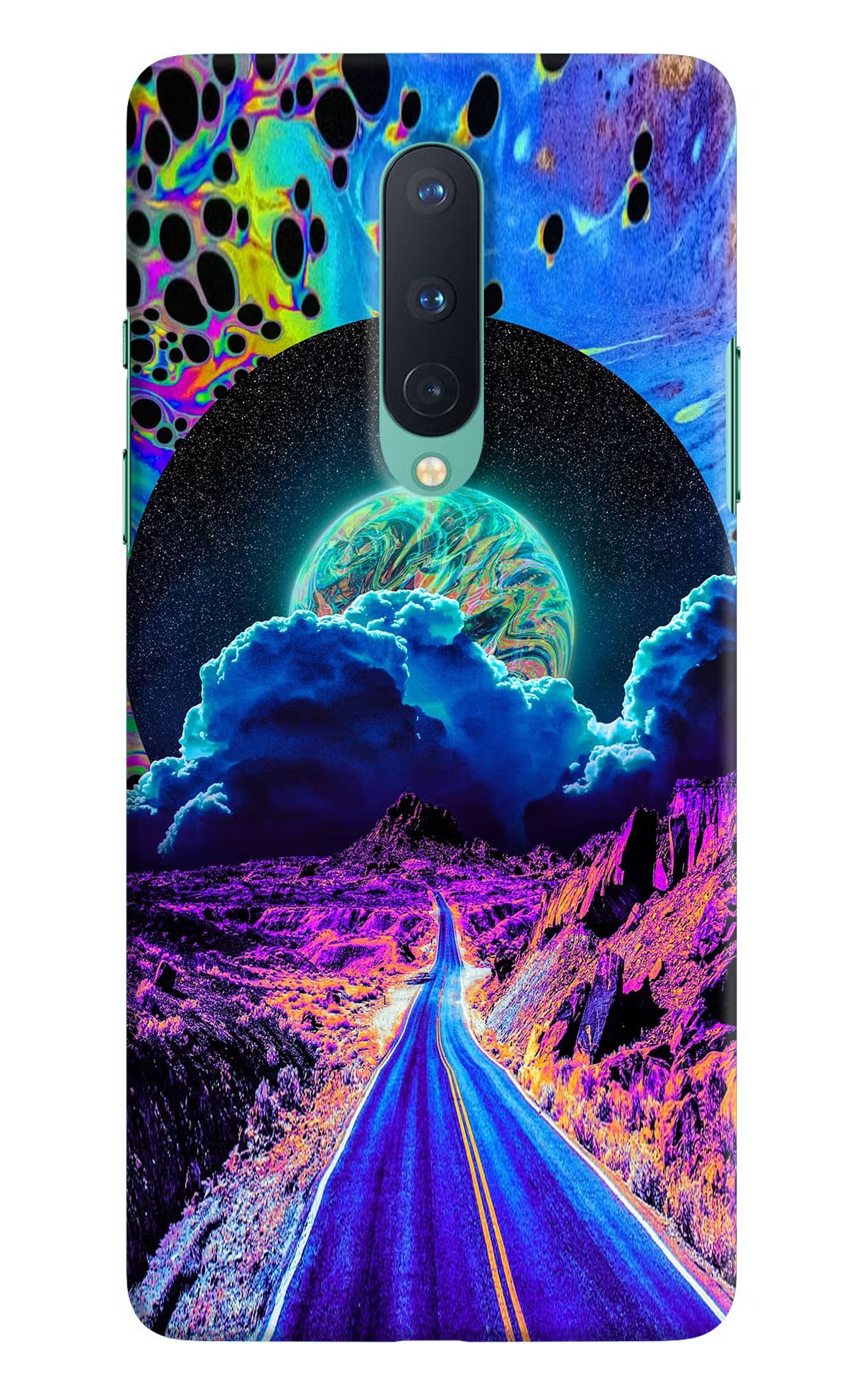 Psychedelic Painting Oneplus 8 Hard Case Back Cover by Casekaro