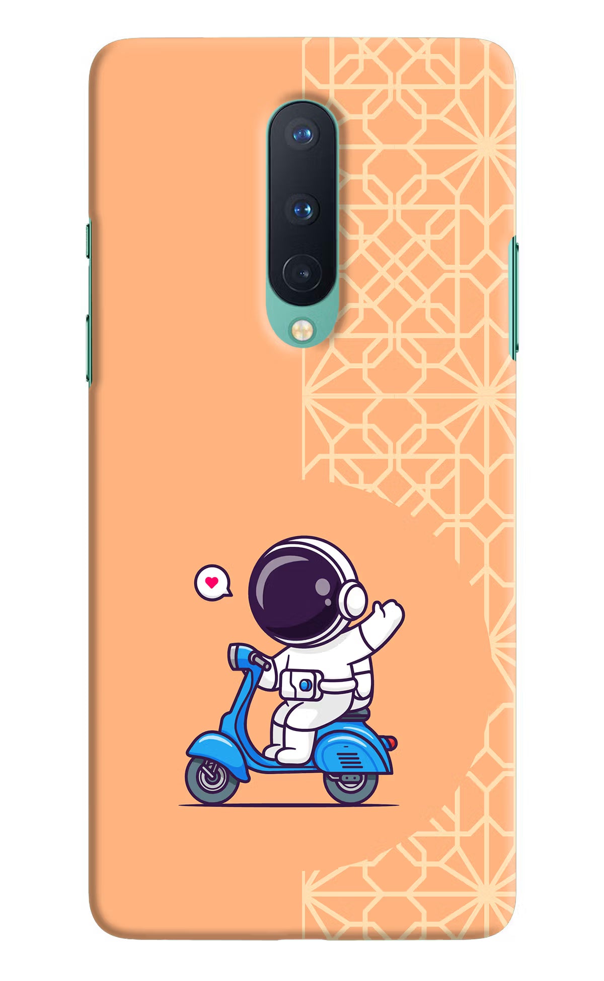 Cute Astronaut Riding Oneplus 8 Hard Case Back Cover by Casekaro
