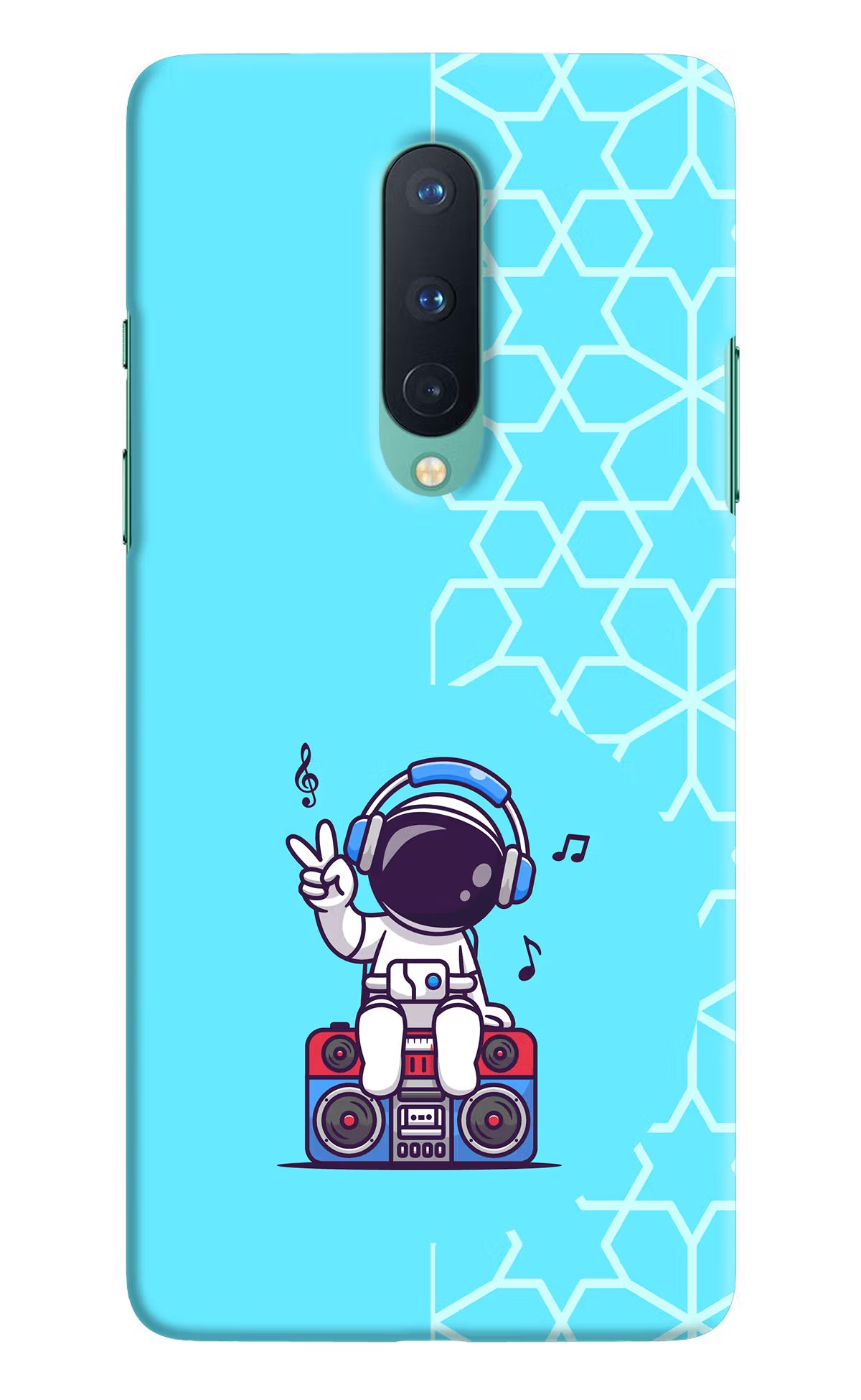 Cute Astronaut Chilling Oneplus 8 Hard Case Back Cover by Casekaro