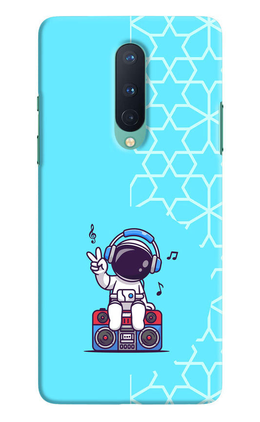 Cute Astronaut Chilling Oneplus 8 Hard Case Back Cover by Casekaro