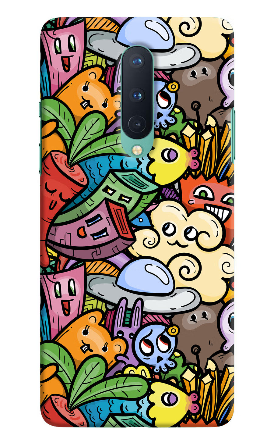Veggie Doodle Oneplus 8 Back Cover, Hard case