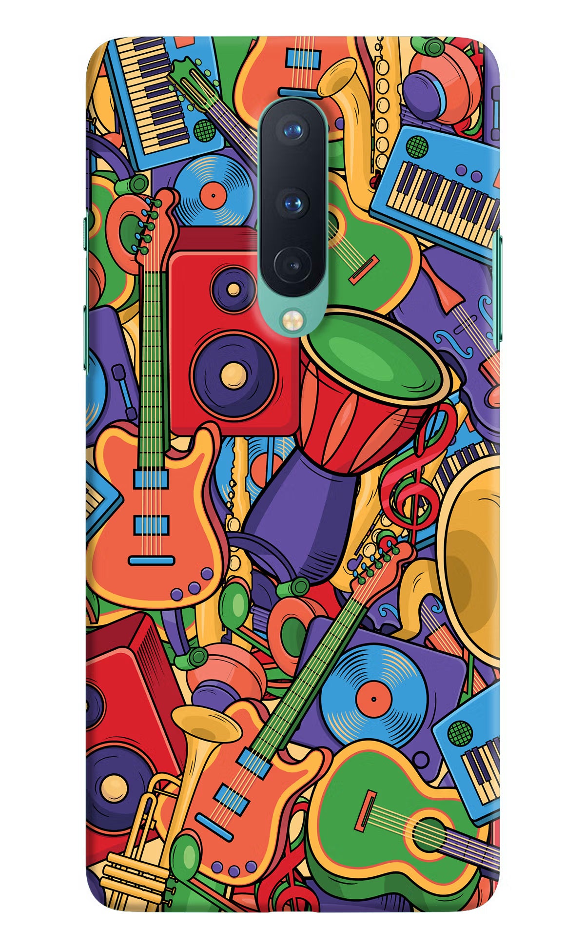 Music Instrument Doodle Oneplus 8 Hard Case Back Cover by Casekaro