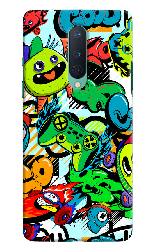 Game Doodle Oneplus 8 Hard Case Back Cover by Casekaro