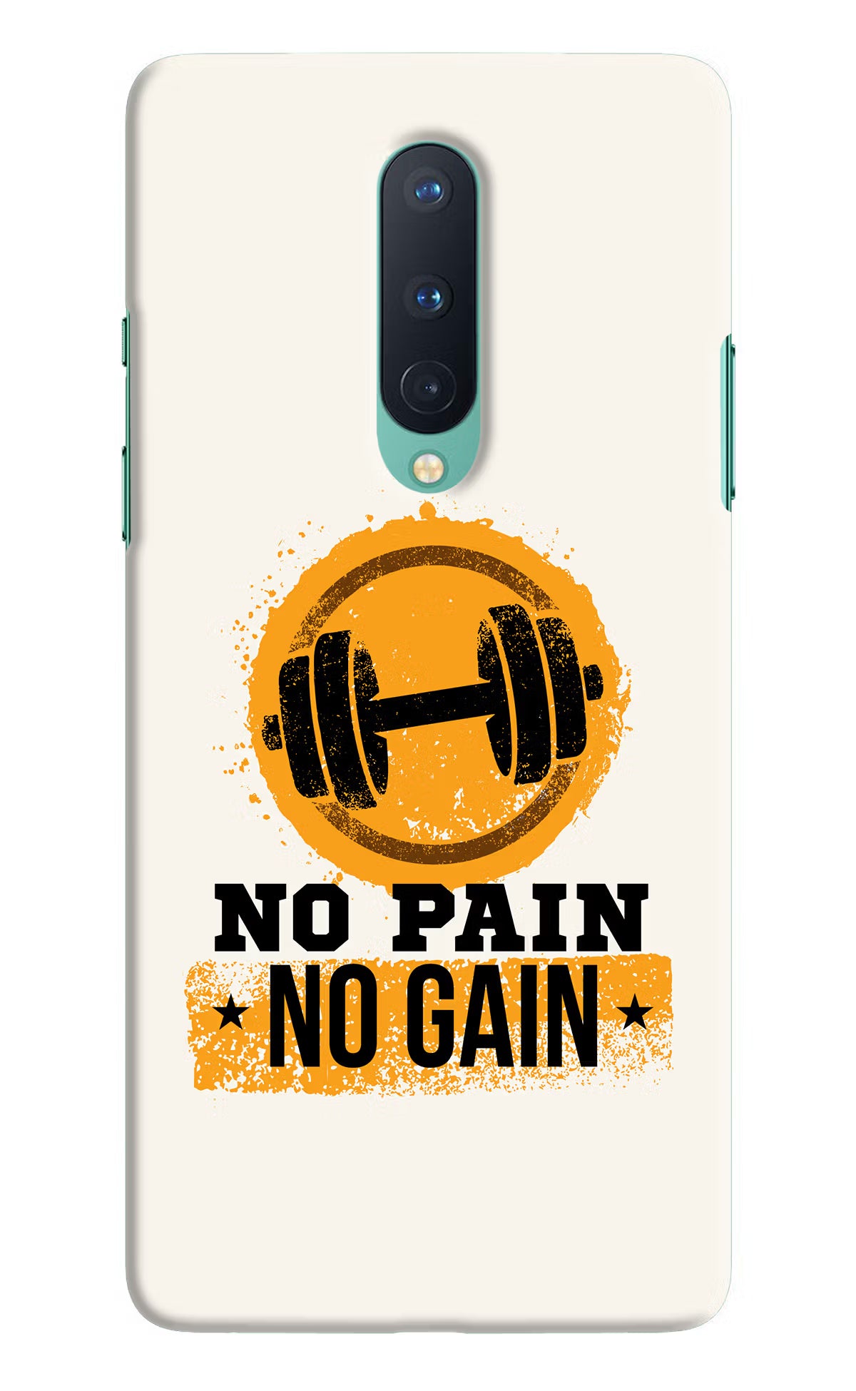 No Pain No Gain Oneplus 8 Hard Case Back Cover by Casekaro