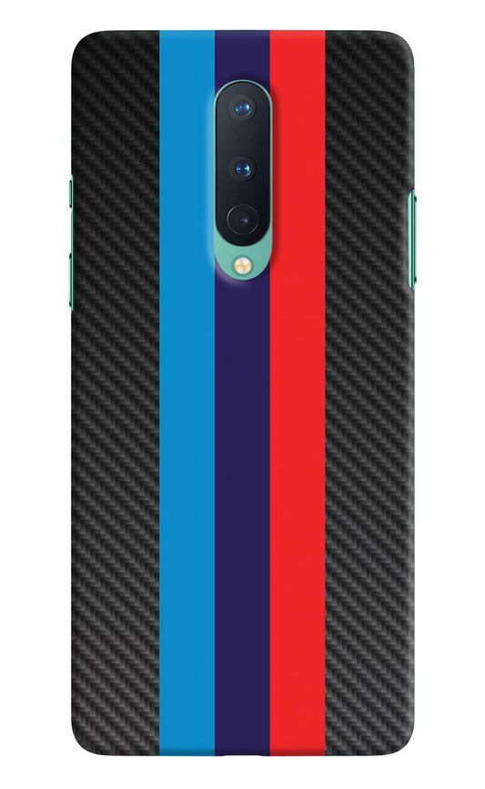 BMW Stripes Pattern Oneplus 8 Hard Case Back Cover by Casekaro