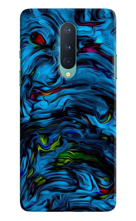 Dark Blue Abstract Oneplus 8 Hard Case Back Cover by Casekaro