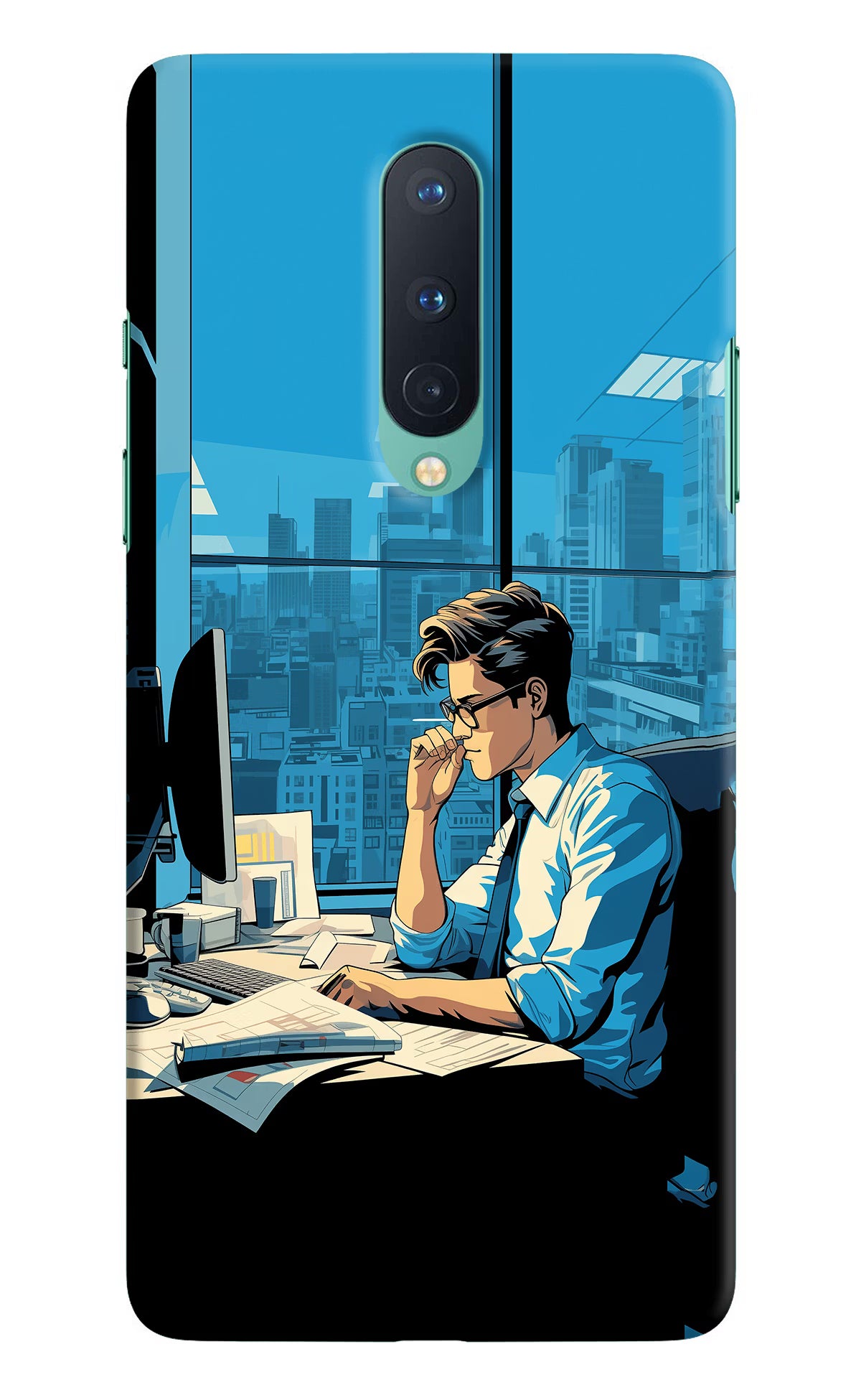 Focused Hustler (AI Generated) Oneplus 8 Hard Case Back Cover by Casekaro