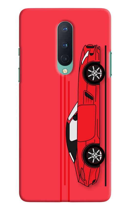 Red Velocity Oneplus 8 Hard Case Back Cover by Casekaro