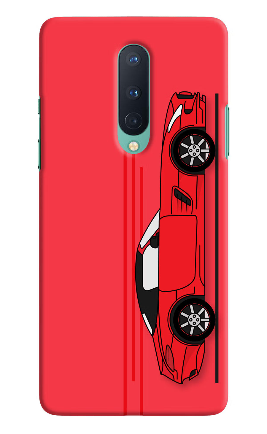 Red Velocity Oneplus 8 Back Cover, Hard case