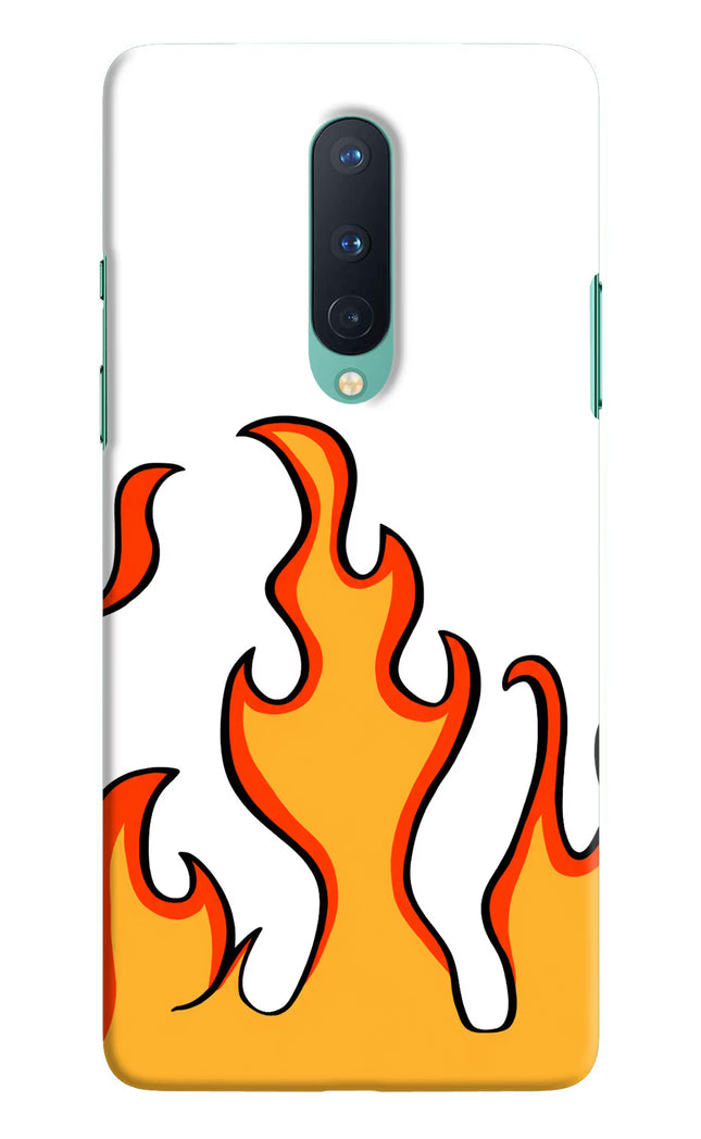 Fired Up – White Oneplus 8 Hard Case Back Cover by Casekaro