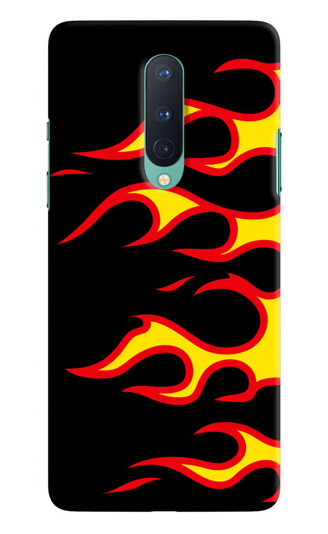 Side Sweep Flames Oneplus 8 Hard Case Back Cover by Casekaro