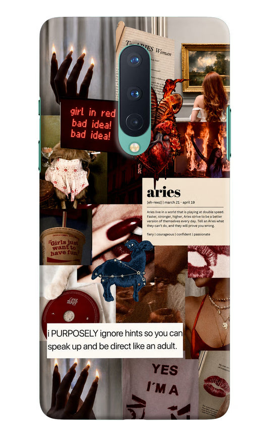 Zodiac Aries Oneplus 8 Hard Case Back Cover by Casekaro
