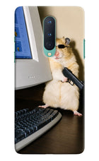 Hacker Hamster Oneplus 8 Hard Case Back Cover by Casekaro