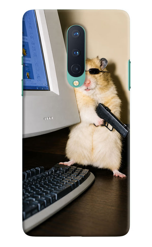 Hacker Hamster Oneplus 8 Hard Case Back Cover by Casekaro