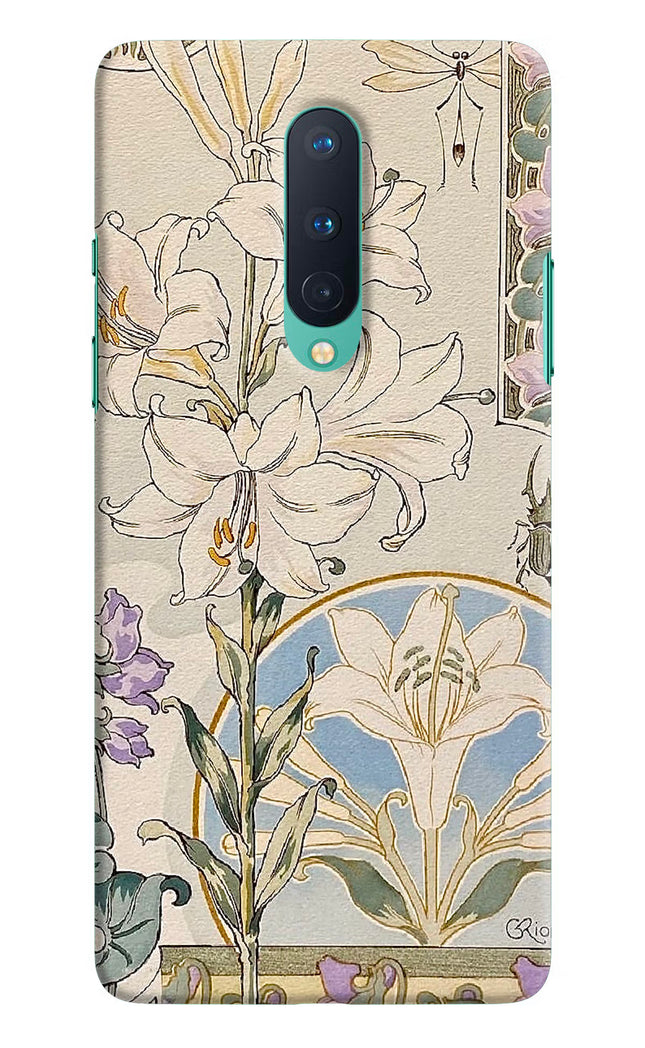 White Lily Oneplus 8 Hard Case Back Cover by Casekaro