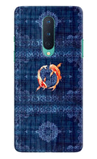 Koi Blue Oneplus 8 Hard Case Back Cover by Casekaro