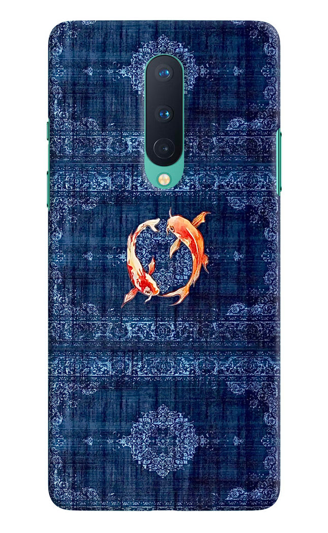 Koi Blue Oneplus 8 Hard Case Back Cover by Casekaro