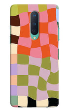 Wavy Grid Oneplus 8 Hard Case Back Cover by Casekaro