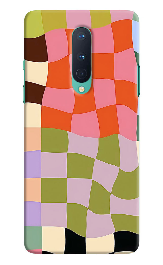 Wavy Grid Oneplus 8 Hard Case Back Cover by Casekaro