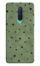 Green Stars Oneplus 8 Hard Case Back Cover by Casekaro