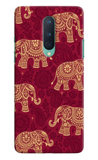 Maroon Elephant Oneplus 8 Back Cover