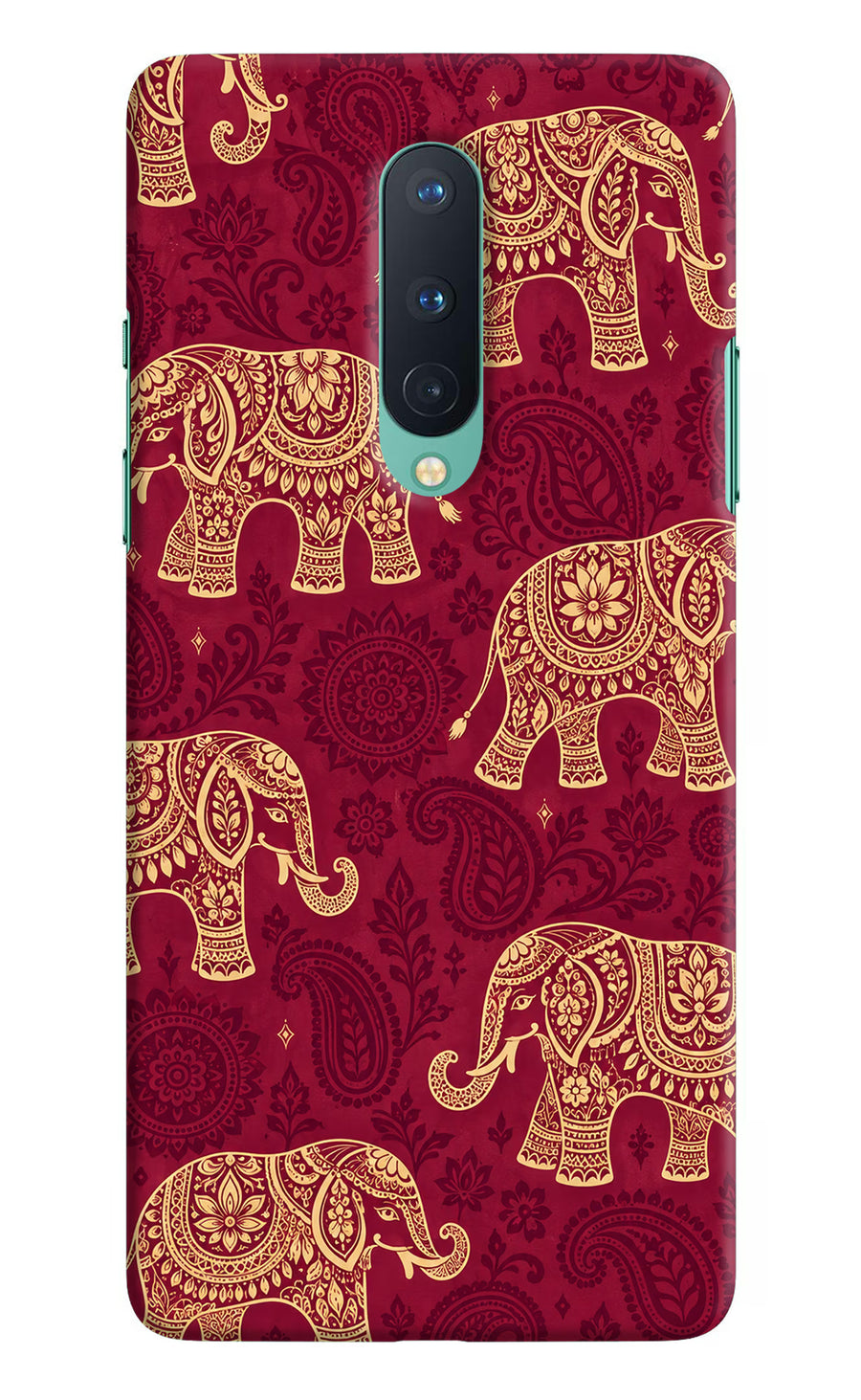 Maroon Elephant Oneplus 8 Back Cover, Hard case